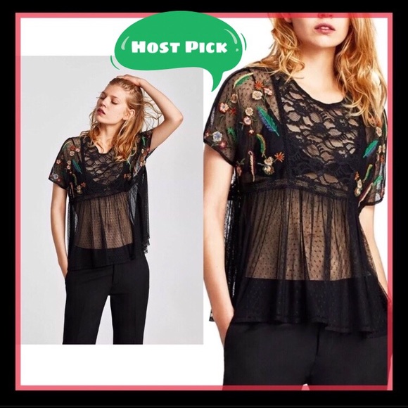 Zara Tops - Zara Floral Spring Blouse NWT